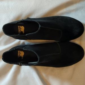 Sorel Suede Evie Wedge Boots